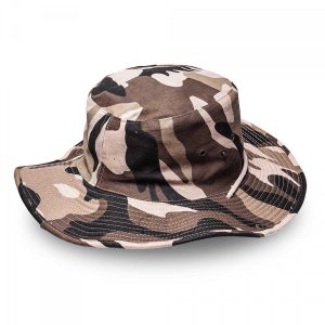 Kiddies Wide Brim Safari Hat - camo brown (K6048)