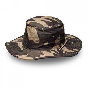 Kiddies Wide Brim Safari Hat - camo green (K6048)