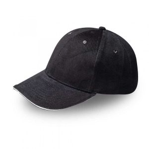 Metal Sandwich Peak Cap - black/white (M6001)