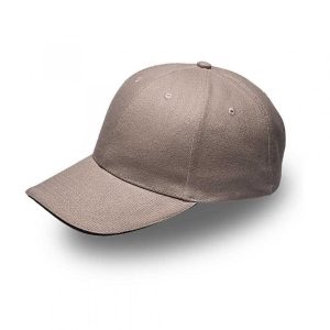 Sandwich Brushed Cotton Cap - khaki/black (V6001)