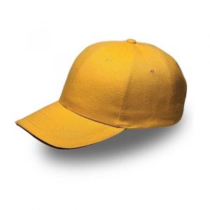Sandwich Brushed Cotton Cap - yellow/black (V6001)
