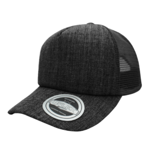 Uflex Curved Peak Trucker Cap - charcaol melange (U15502)