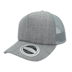 Uflex Curved Peak Trucker Cap - grey melange (U15502)