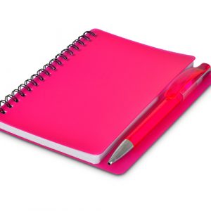Plasma notebook and pen - pink