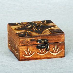 Wooden Carved Box (POW7214) - stock on hand