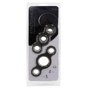 Stretchable cock ring set