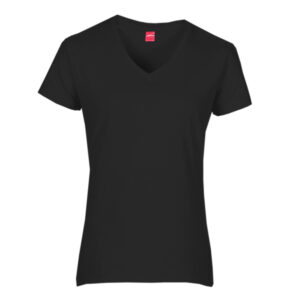 Ladies Fitted V-Neck T-Shirt - black