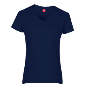 Ladies Fitted V-Neck T-Shirt - navy