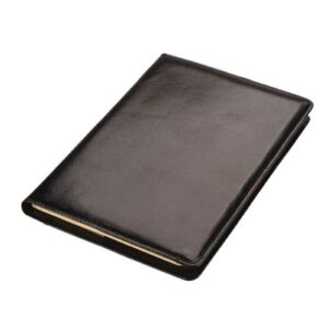 A5 Adpel Leather Slip-on Cover with notebook - black (6639)