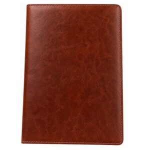 A5 Adpel Leather Slip-on Cover with notebook - brown (6639)