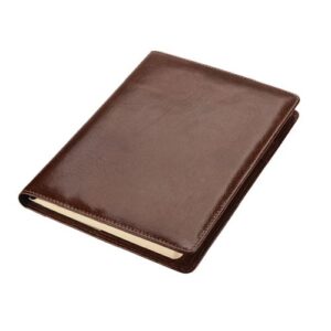 A5 Adpel Leather Slip-on Cover with notebook - brown (6639)