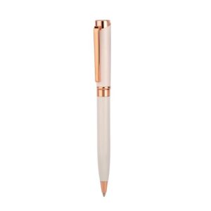 Bettoni Bogart ballpen - white/rose gold (W-B1616BP/WH/RG)