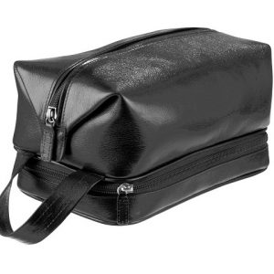 Toiletry Bag - Adpel Italian leather - black (6654)