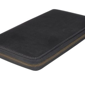 Travel Wallet - black - Dakota leather (9911)