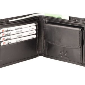 Billfold Wallet with Coin Pocket - Dakota leather - black (9919)