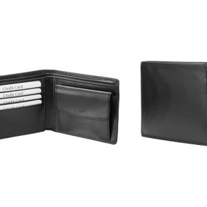 Wallet with coin purse - Ascot Genuine Leather - black (GL-44719)