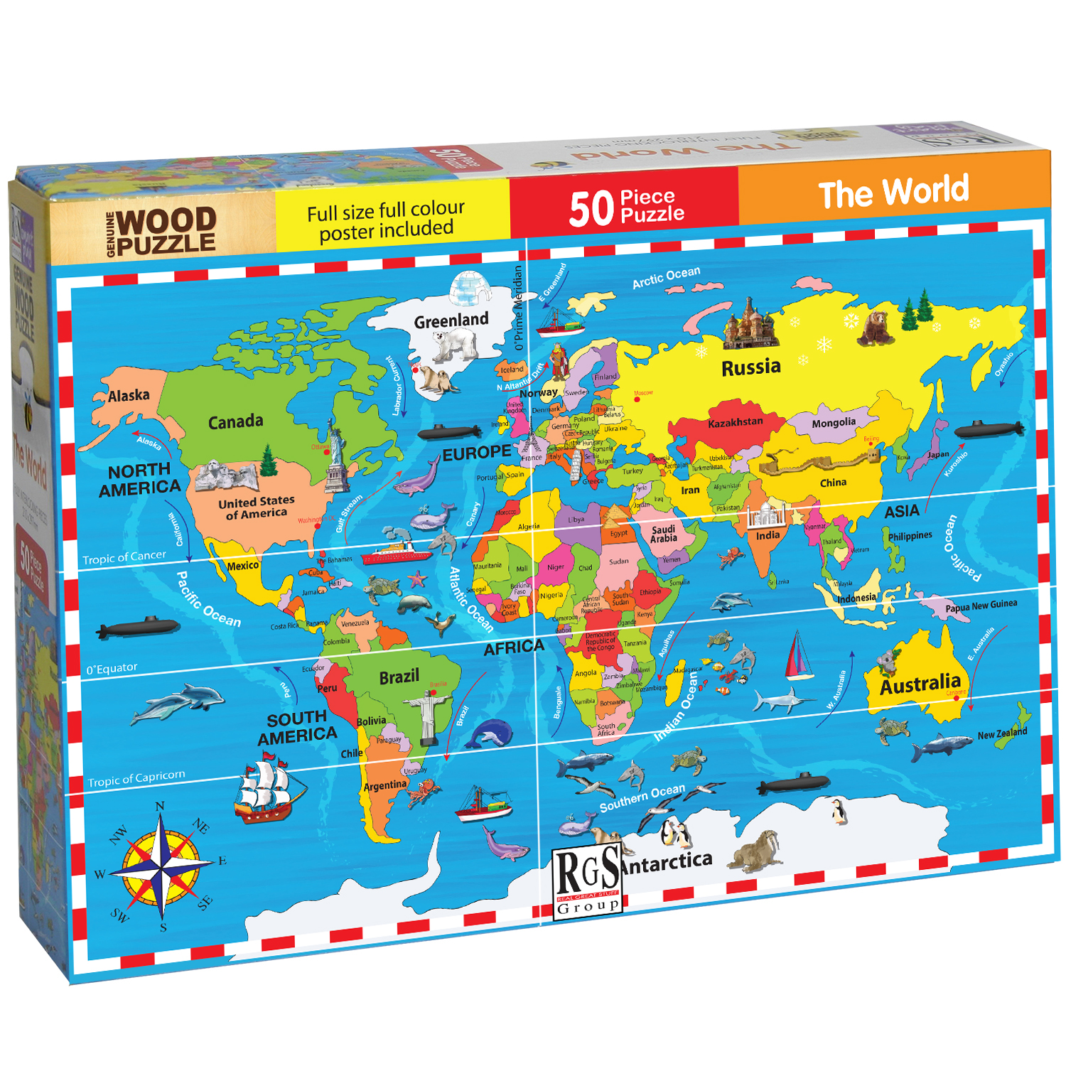 World Map (50pc Puzzle) (RGSW1653)