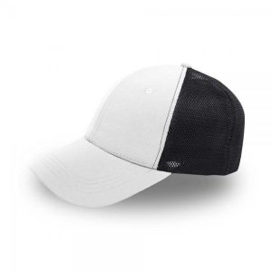 Active 6 Panel Trucker Cap - white/black (S17602)