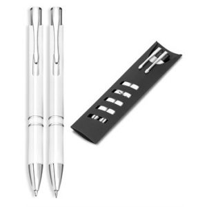 Elektra Ball Pen and Clutch Pencil Set - white (Penset-2015)