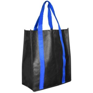 Boeing Gusset Shopper Bag - black-blue (BAG134Be)