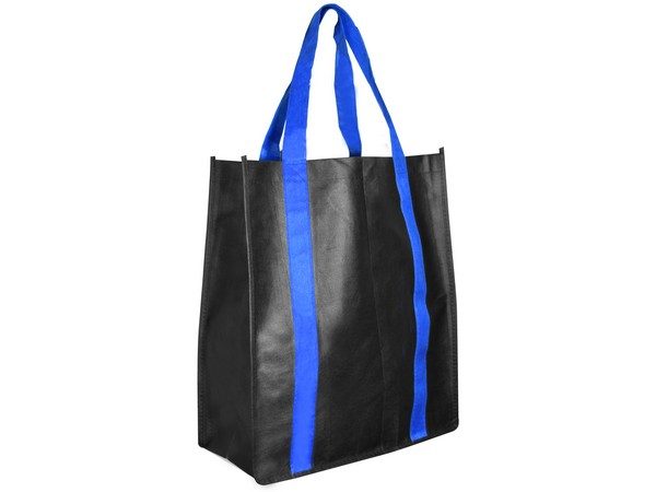 Boeing Gusset Shopper Bag - black-blue (BAG134Be)