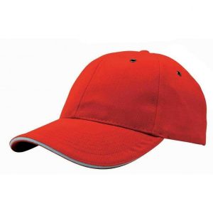Metal Sandwich Peak Cap - red (M6001)