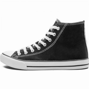 Altitude Unisex Retro High Top Canvas Sneaker - black