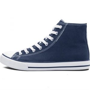 Altitude Unisex Retro High Top Canvas Sneaker - navy
