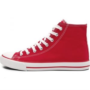 Altitude Unisex Retro High Top Canvas Sneaker - red