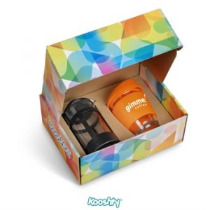 Kooshty Kupper Set With Black Plunger - Orange