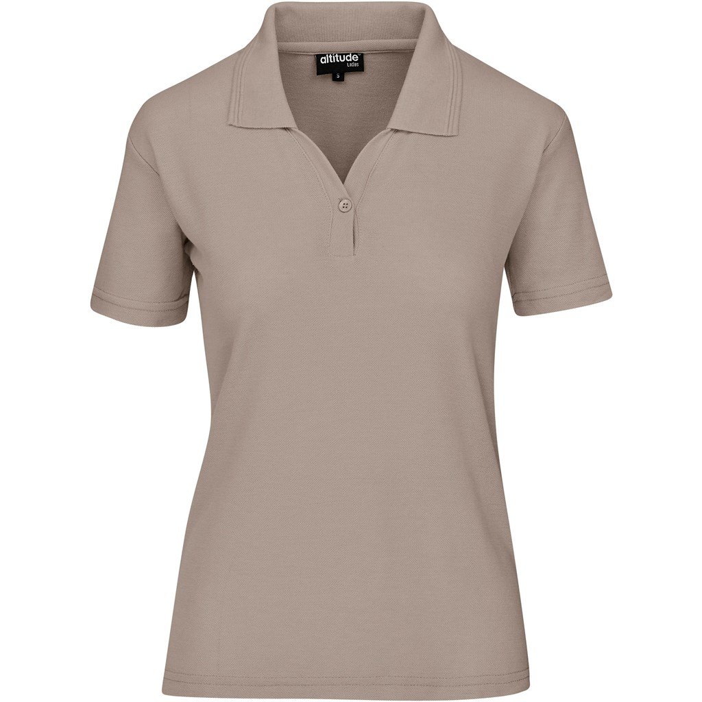 Altitude Basic Pique Golf Shirt - Ladies - stone
