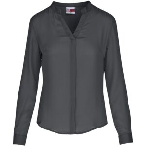US Basic Ladies Long Sleeve Ava Blouse - charcoal (BAS-11210)
