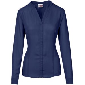 US Basic Ladies Long Sleeve Ava Blouse - navy (BAS-11210)