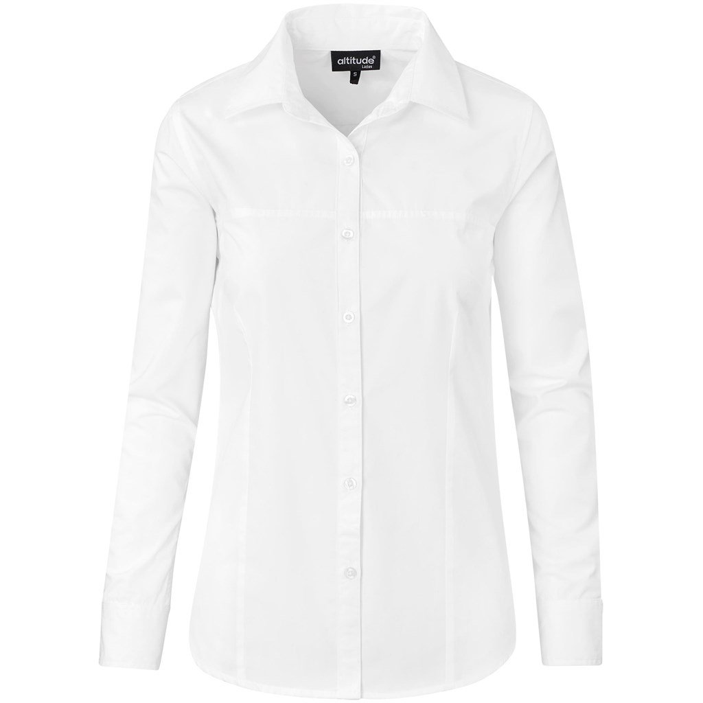 Altitude Long Sleeve Empire Shirt - Ladies - white