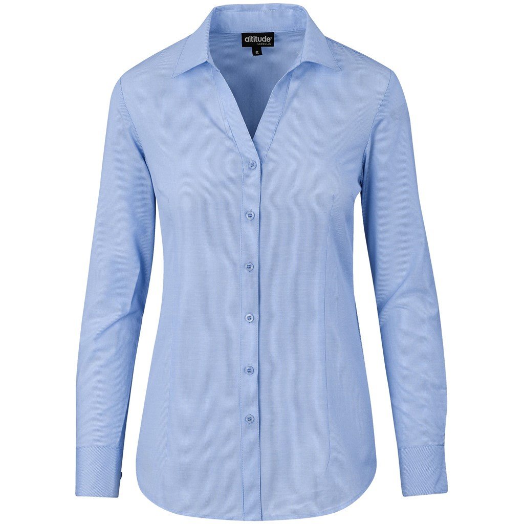 Altitude Long Sleeve Northampton Shirt - Ladies - sky blue