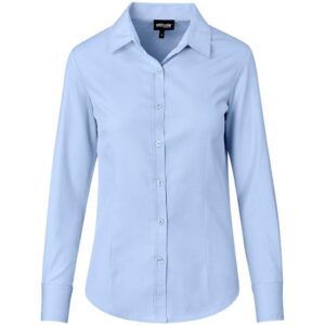 Altitude Long Sleeve Nottingham Shirt - Ladies - sky blue