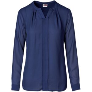 US Basic Ladies Long Sleeve Zenobia Blouse - navy (BAS-11208)