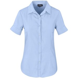 Altitude Short Sleeve Nottingham Shirt - Ladies - sky blue