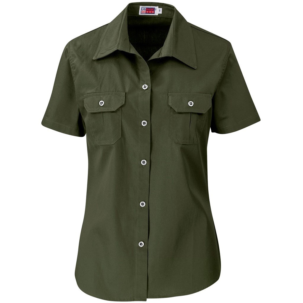 US Basic Short Sleeve Wildstone Shirt - Ladies - military green (BAS-7761)