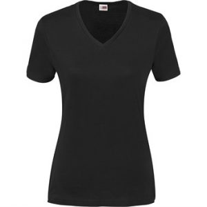 US Basic Super Club 165 V-Neck T-Shirt - Ladies - black (BAS-9001)