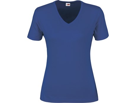 US Basic Super Club 165 V-Neck T-Shirt - Ladies - royal blue (BAS-9001)