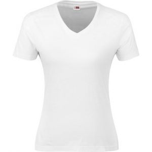 US Basic Super Club 165 V-Neck T-Shirt - Ladies - white (BAS-9001)