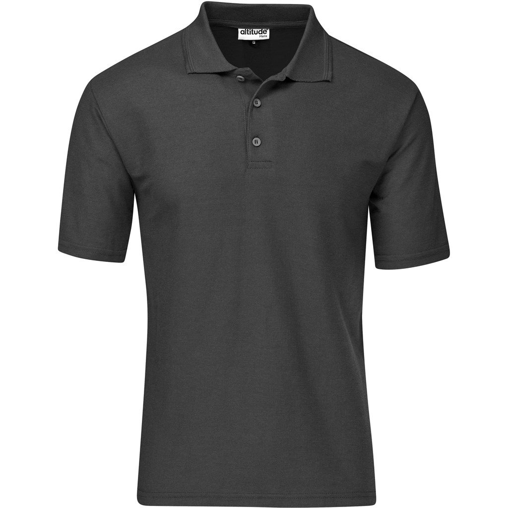 Altitude Basic Pique Golf Shirt - Mens - charcoal