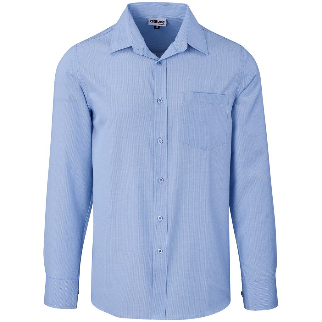Altitude Long Sleeve Northampton Shirt - Mens - sky blue