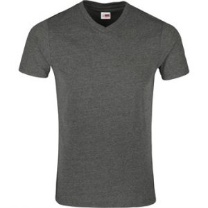 US Basic Michigan Melange V-Neck T-Shirt - Mens - dark grey (BAS-9002)