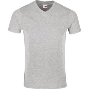 US Basic Michigan Melange V-Neck T-Shirt - Mens - grey (BAS-9002)