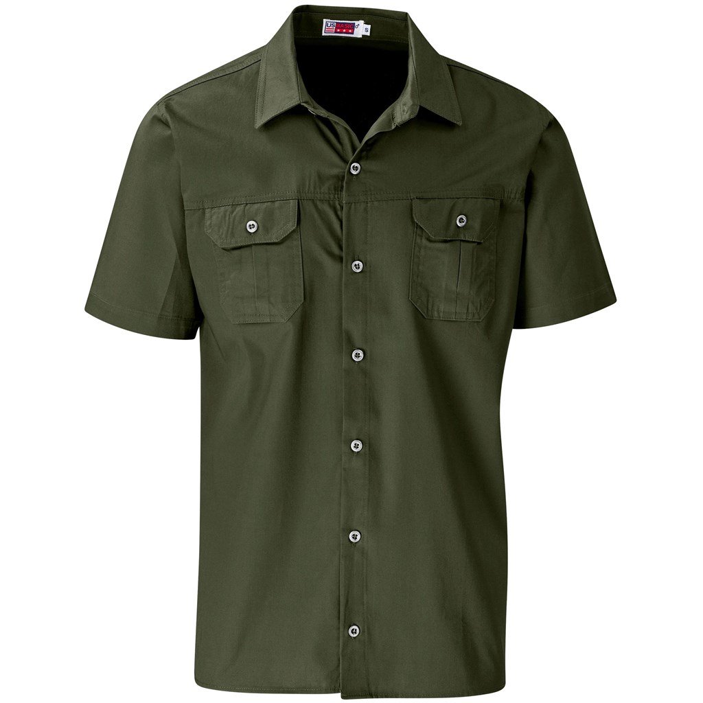 US Basic Short Sleeve Wildstone Shirt - Mens - military green (BAS-7760)