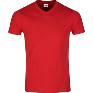 US Basic Super Club 165 V-Neck T-Shirt - Mens - red (BAS-9000)