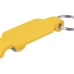 Pop keyring bottle opener - yellow