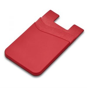 Snazzy Dual Phone Card Holder - red